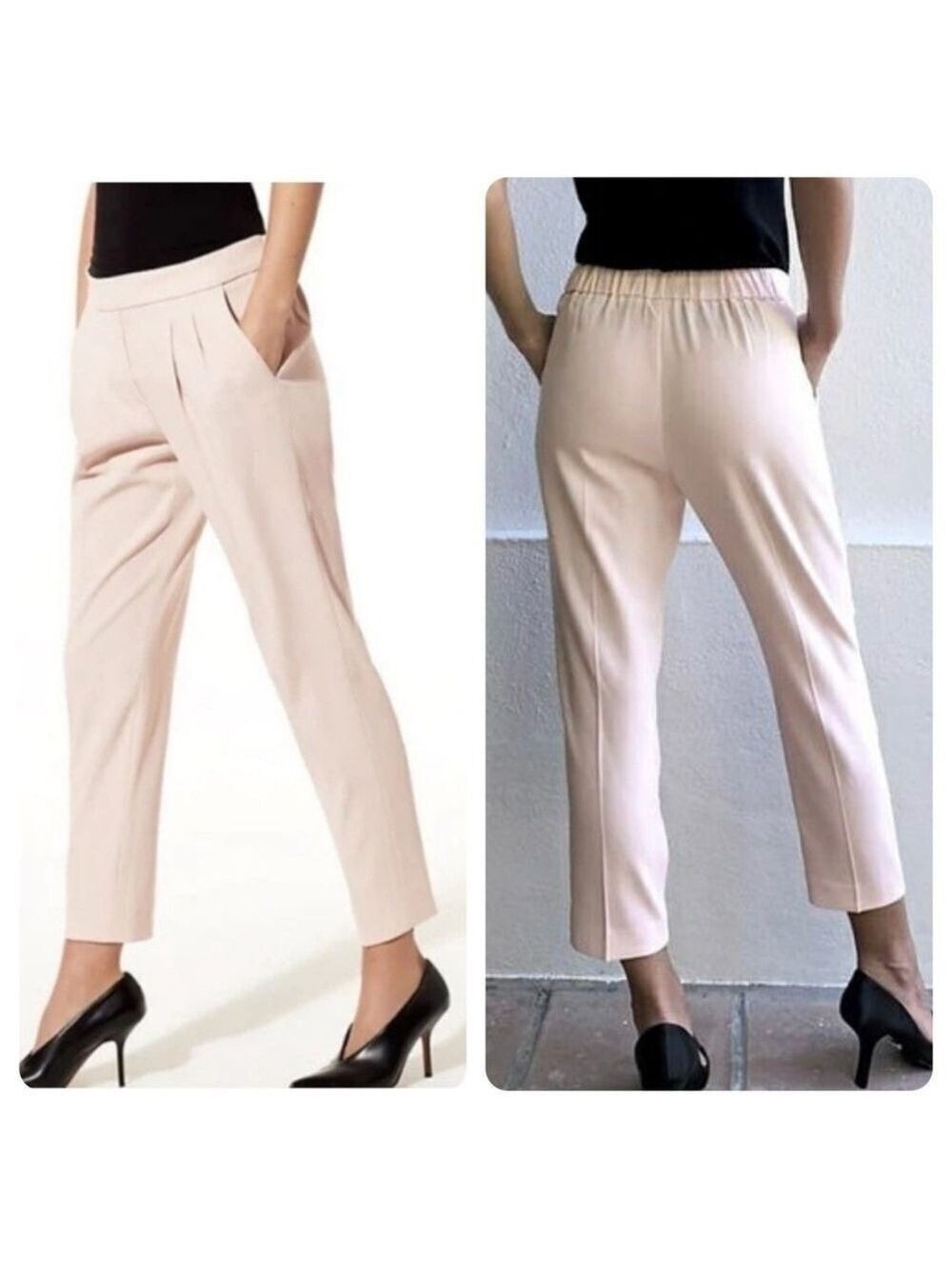 Babaton Cohen Pant Pale Blush Pink Japanese Crepe Size 2 / 4